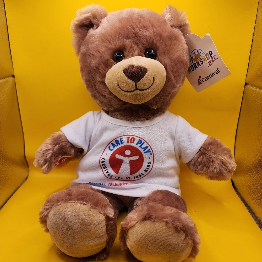 New Build A Bear Carnival Groove for St. Jude Teddy Bear Stuffed Plush 15" BABW